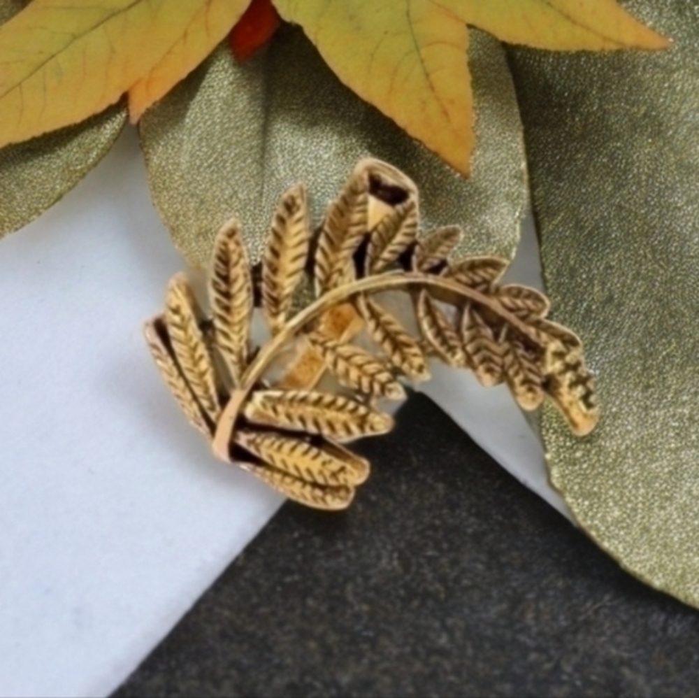 VINTAGE EDEN LEAVES WRAP RING SIZE 8